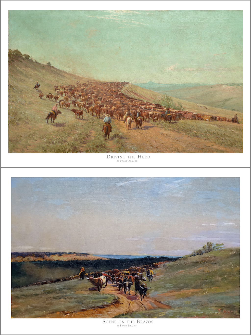 Frank Reaugh - Texas Cattle Drives - Two Print Set - Limited Edition