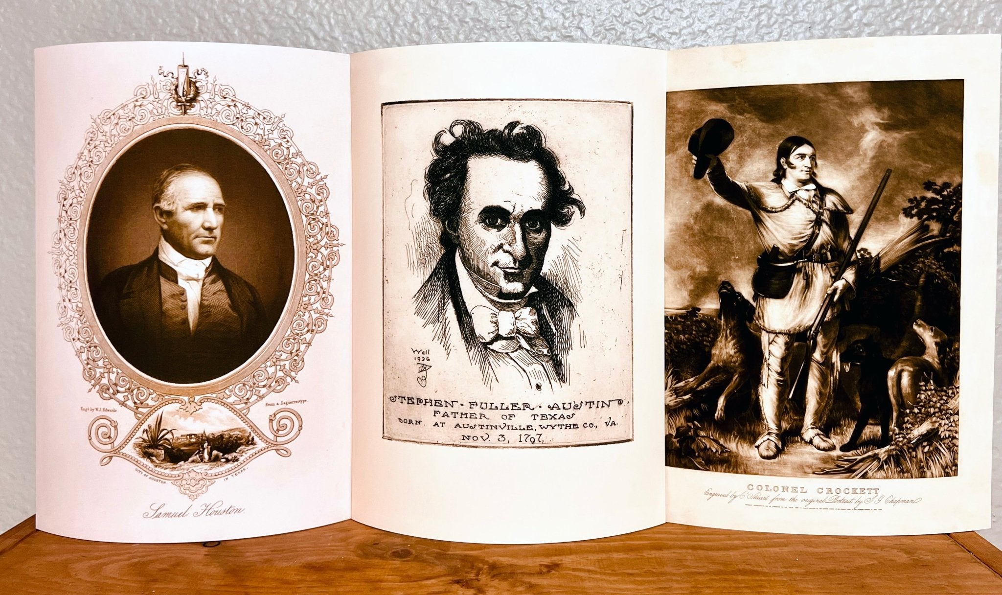 Texian Portraits Bundle - Houston, Austin, Crockett - Fine Art Print Minis - Copano Bay Press