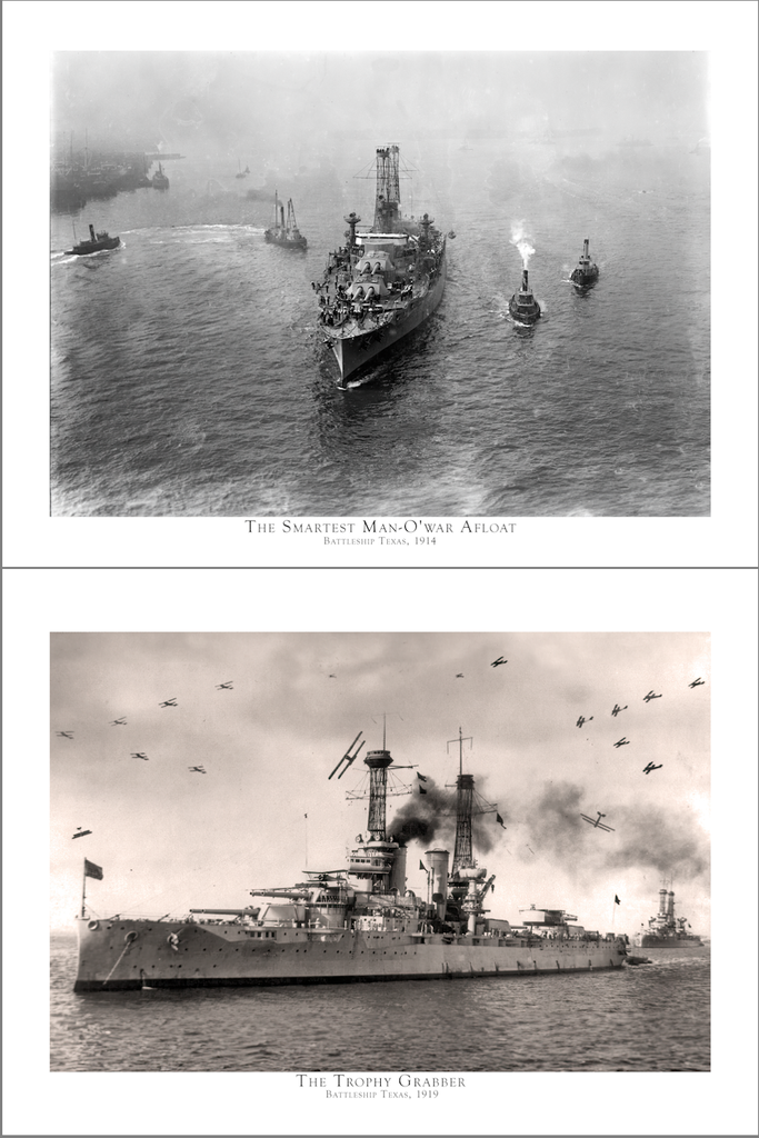 The Battleship Texas - Two Print Set - Limited Edition