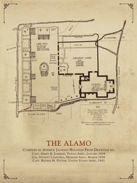 A. J. Houston's Alamo Plaza Composite - Fine Art Print Mini