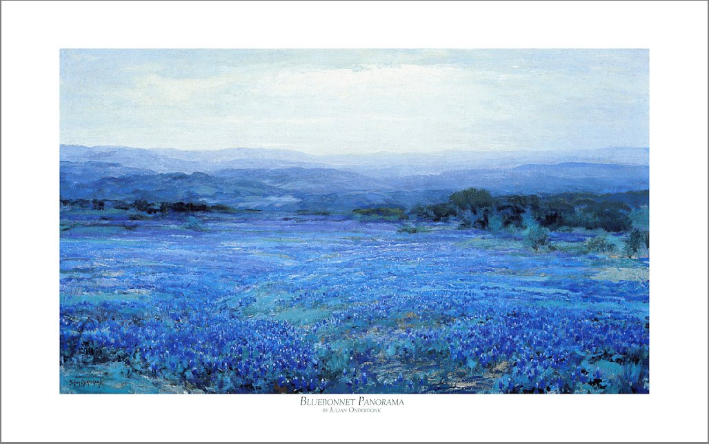 Bluebonnet Panorama by Julian Onderdonk - Limited Edition - Copano Bay Press