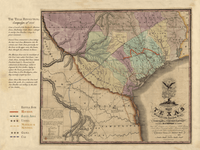 Campaign Map of the Texas Revolution - 1836