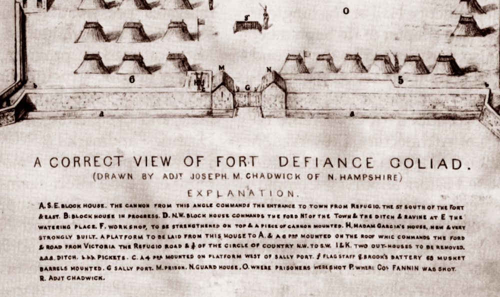 Capt. Chadwick's Plan of Presidio La Bahia - Goliad - 1836 - Copano Bay Press