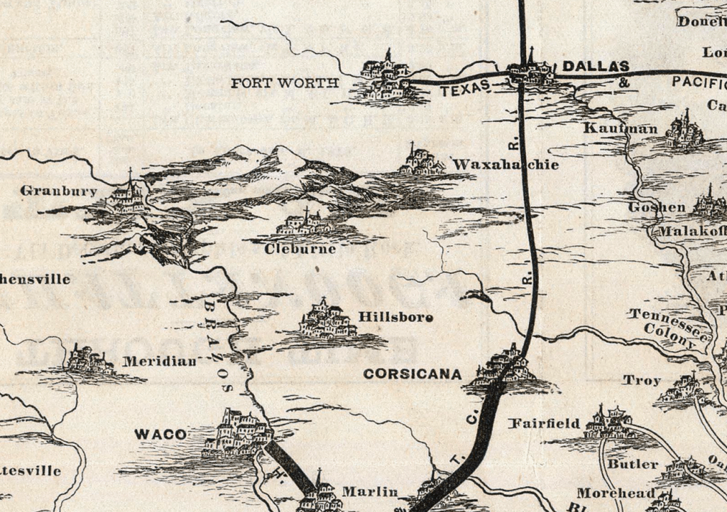 Colonists and Emigrants Route to Texas - 1878 - Copano Bay Press