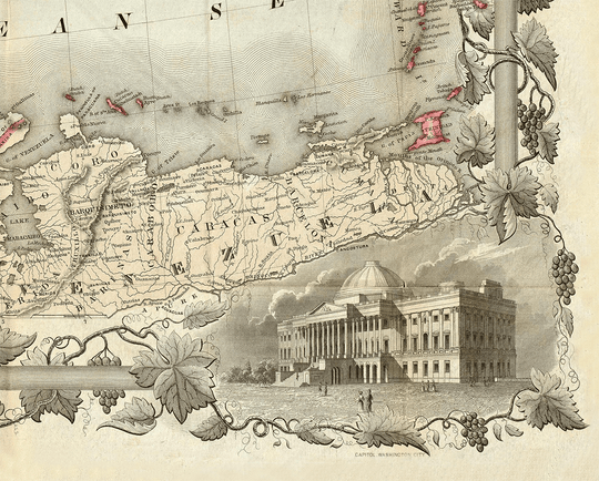 Colton's Map of United States and Texas - 1849 - Copano Bay Press