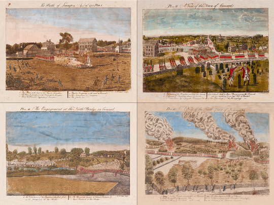 Doolittle's Battles of Lexington and Concord - Set of 4 Fine Art Prints