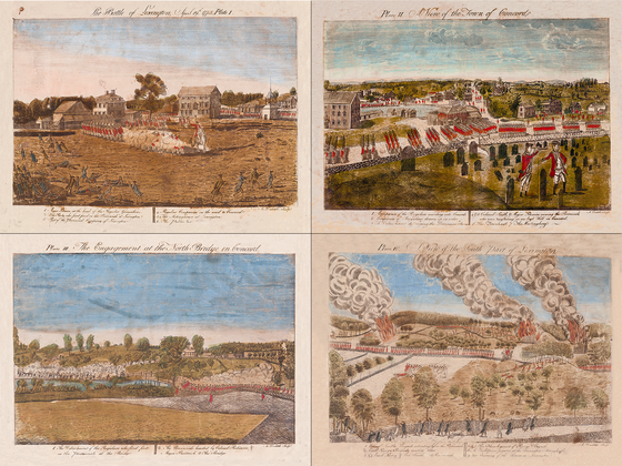 Doolittle's Battles of Lexington and Concord - Set of 4 Fine Art Prints