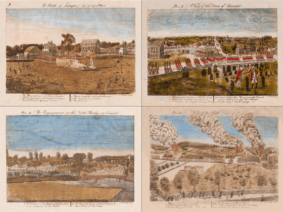 Doolittle's Battles of Lexington and Concord - Set of 4 Fine Art Prints