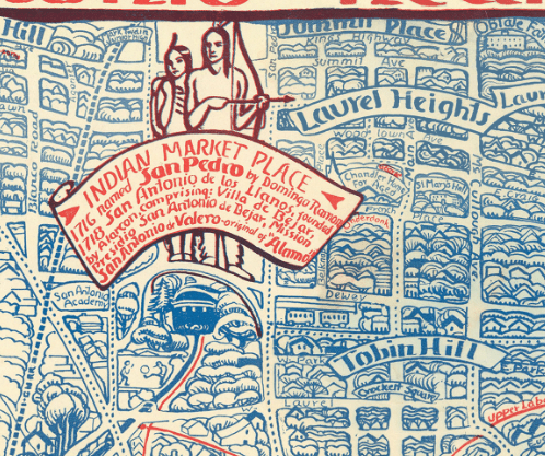 Edwards' 1926 Historic Guide Map of San Antonio - Limited Edition Fine Art Print - Copano Bay Press