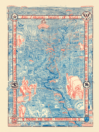 Edwards' 1926 Historic Guide Map of San Antonio - Limited Edition Fine Art Print