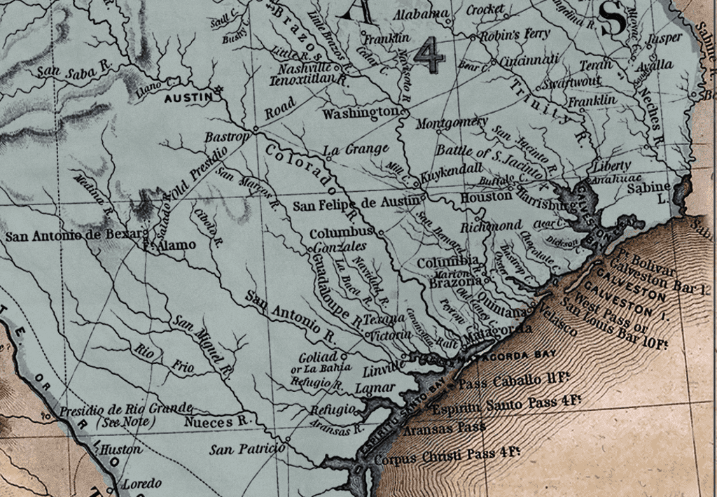 Emory's Republic of Texas Map - 1844 - Copano Bay Press