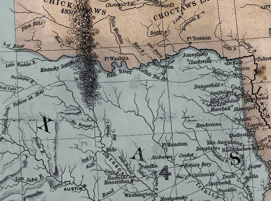 Emory's Republic of Texas Map - 1844 - Copano Bay Press