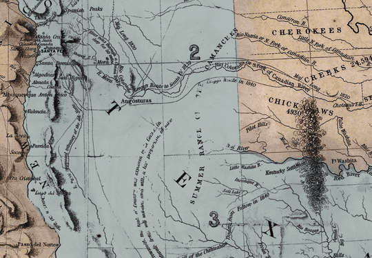 Emory's Republic of Texas Map - 1844 - Copano Bay Press