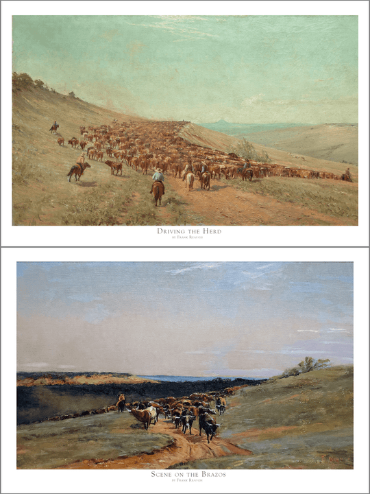 Frank Reaugh - Texas Cattle Drives - Two Print Set - Limited Edition - Copano Bay Press