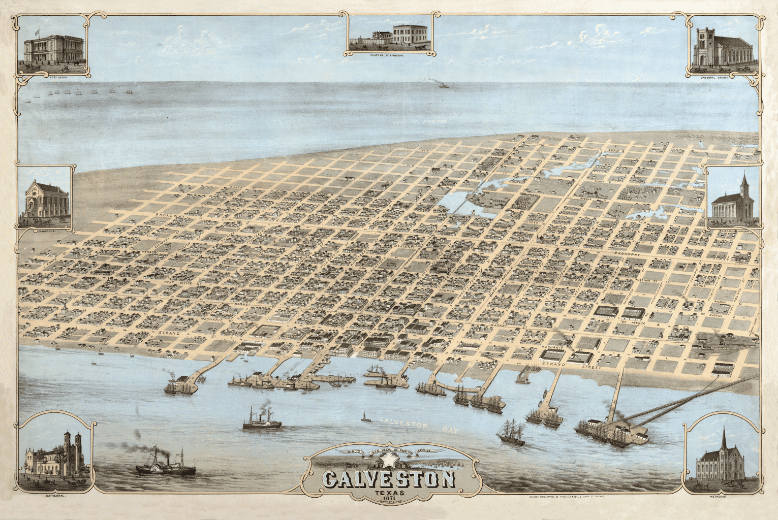 Galveston in 1871 - Copano Bay Press