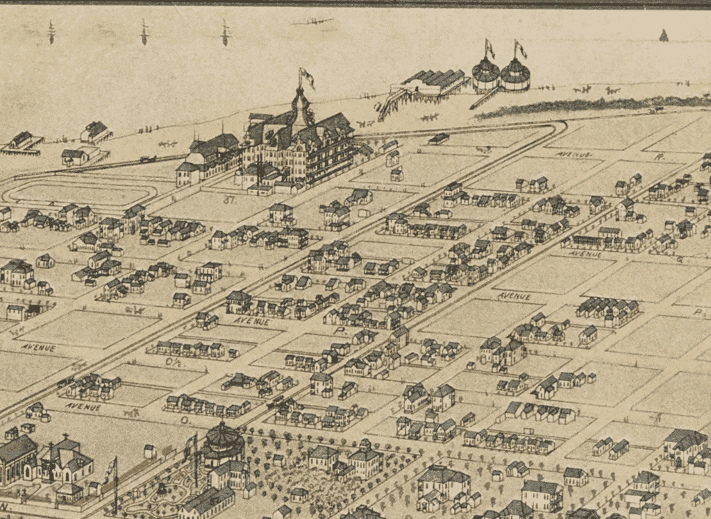 Galveston's Gilded Age - 1885 Bird's Eye Map - Copano Bay Press