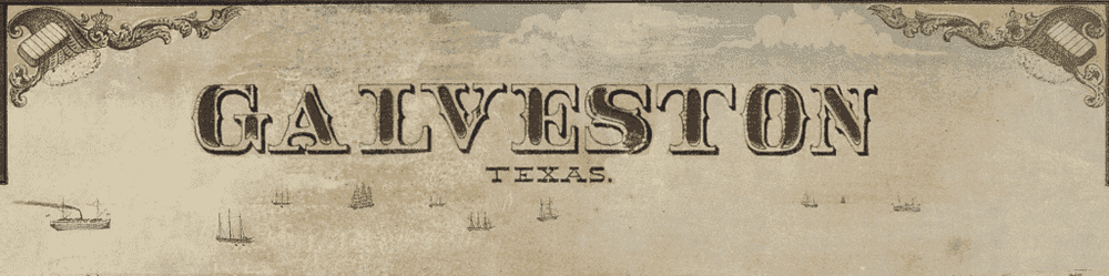 Galveston's Gilded Age - 1885 Bird's Eye Map - Copano Bay Press