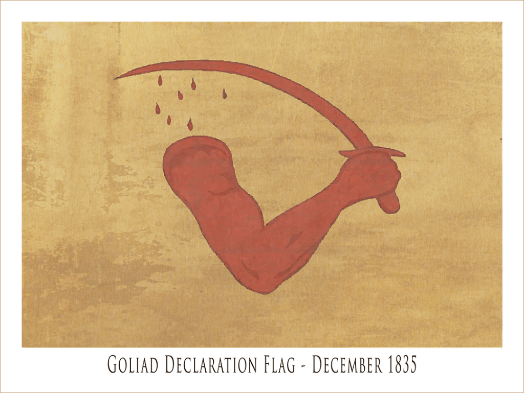 Goliad Declaration Flag - December 1835 - Copano Bay Press