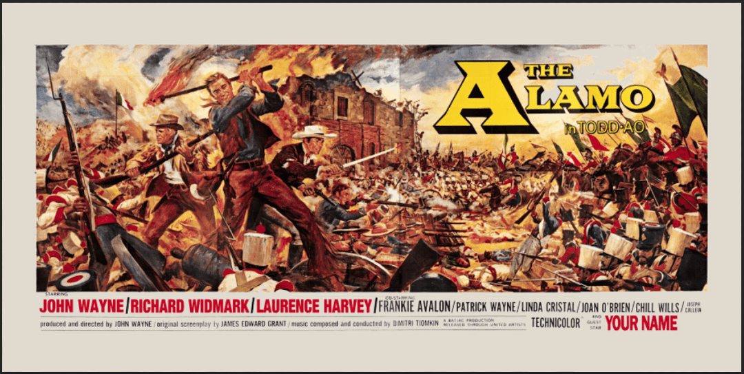 John Wayne's "The Alamo" - Starring YOU - Personalized Movie Poster - Copano Bay Press