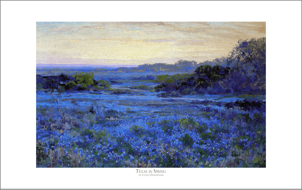 Julian Onderdonk Bluebonnets - Two Print Set - Limited Edition - Copano Bay Press