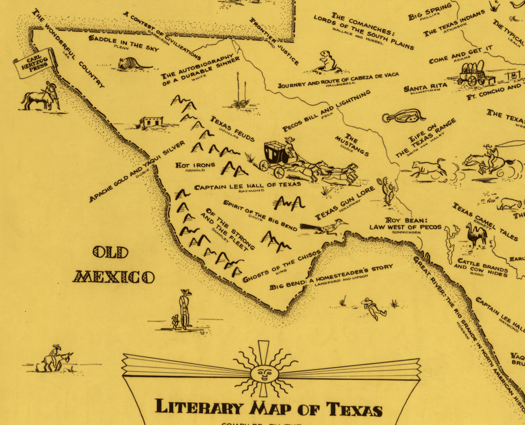 Literary Map of Texas - Copano Bay Press