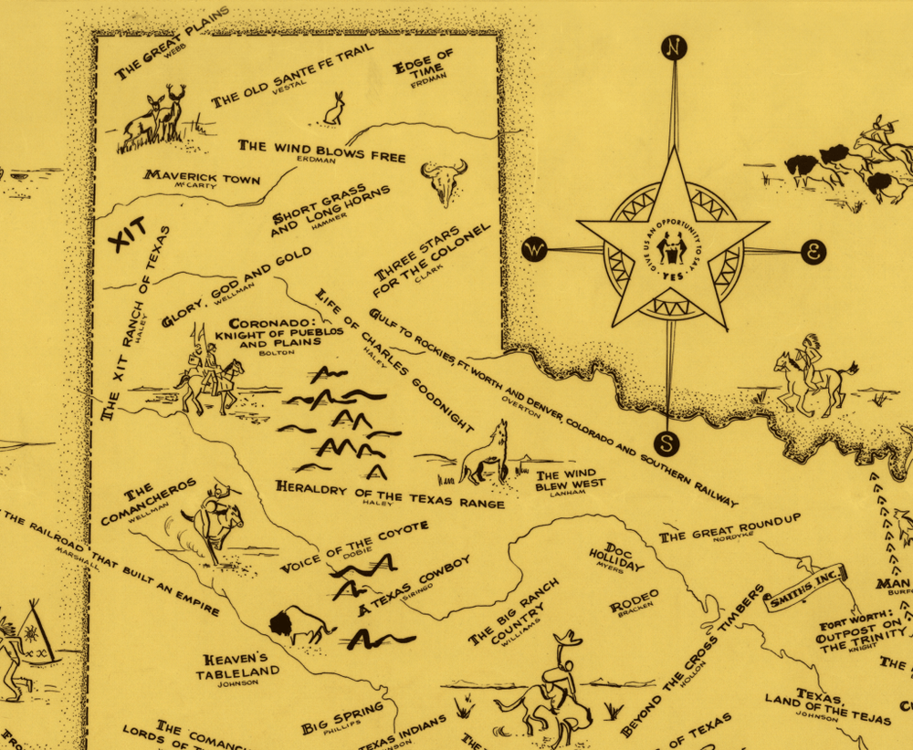 Literary Map of Texas - Copano Bay Press