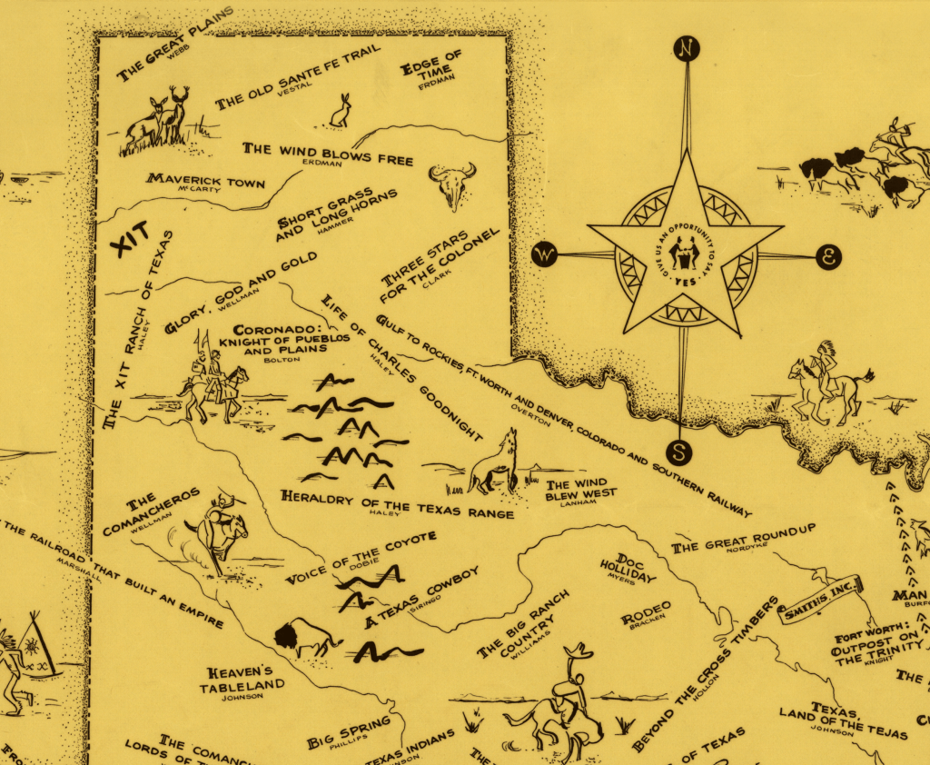 Literary Map of Texas - Copano Bay Press