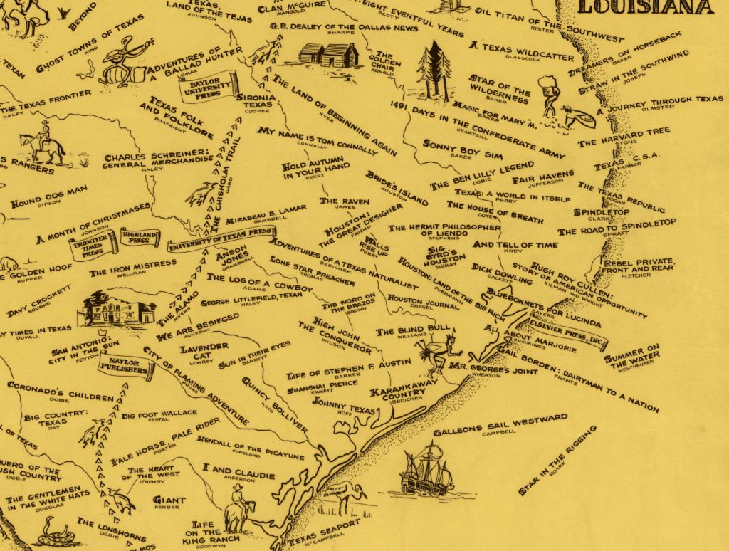 Literary Map of Texas - Copano Bay Press