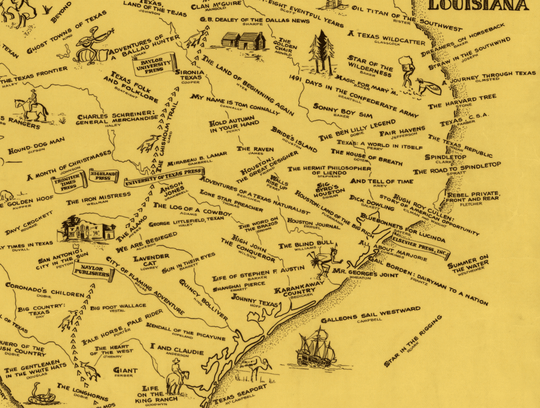 Literary Map of Texas - Copano Bay Press