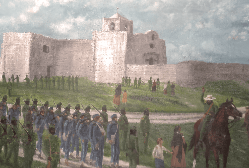 March to Goliad Massacre - Houston - Ltd Ed. Fine Art Print - Copano Bay Press