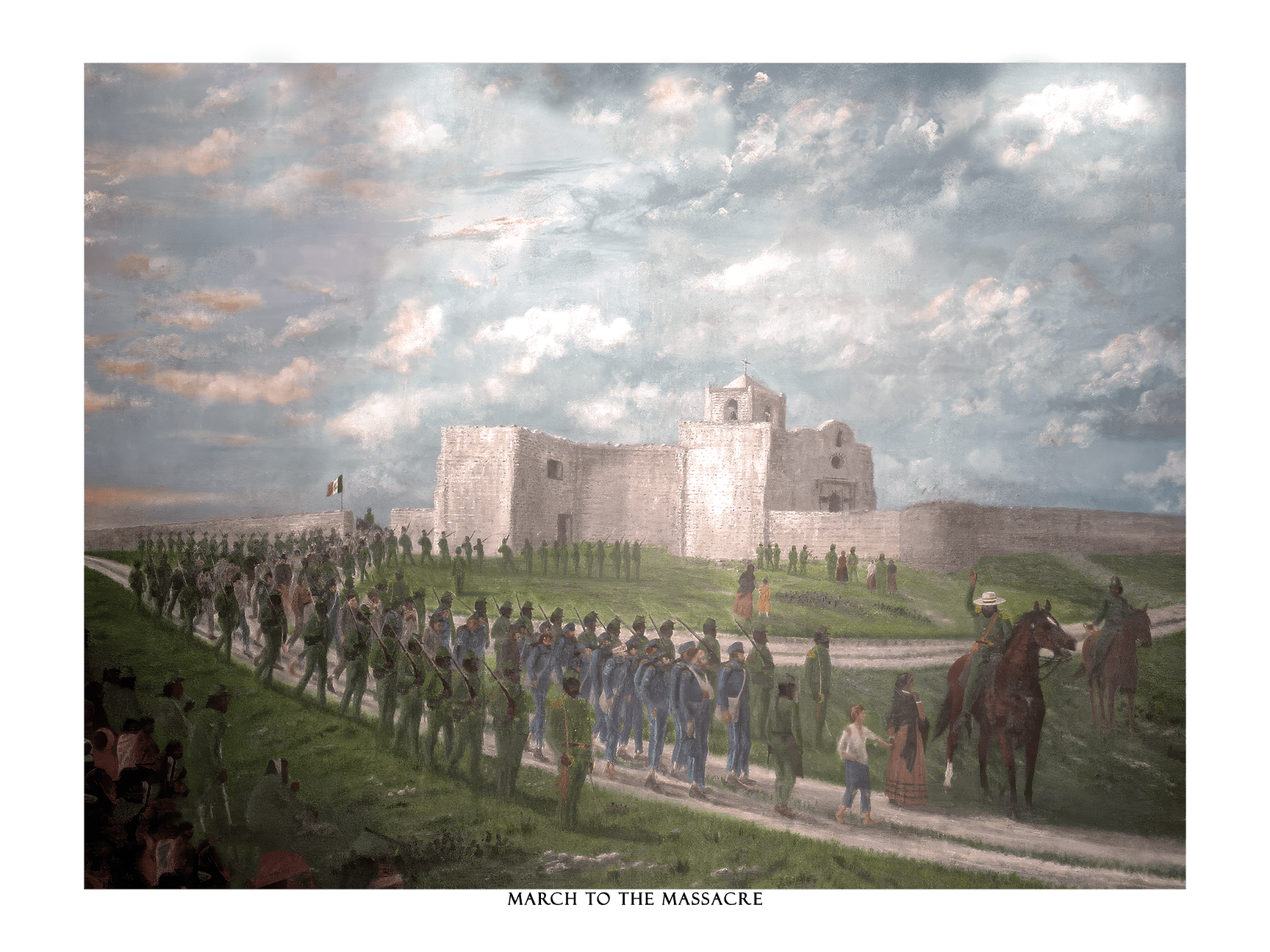 March to Goliad Massacre - Houston - Ltd Ed. Fine Art Print - Copano Bay Press