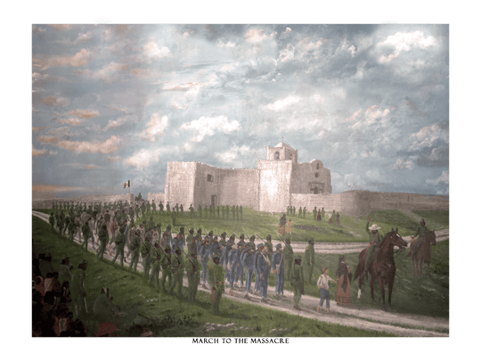 March to Goliad Massacre - Houston - Ltd Ed. Fine Art Print - Copano Bay Press