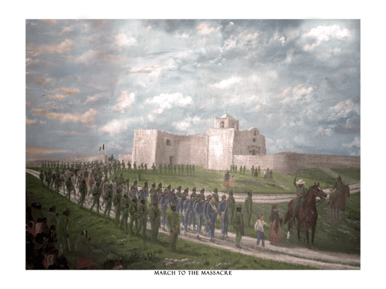 March to Goliad Massacre - Houston - Ltd Ed. Fine Art Print
