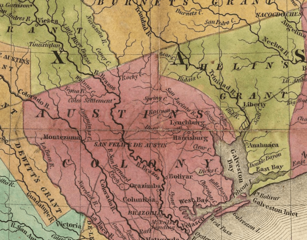 Mitchell - Young Map of The Republic of Texas - 1836 - Copano Bay Press