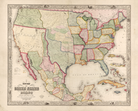 The Republic of Texas and The Infant West, 1847 Limited Edition Map