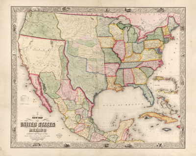 The Republic of Texas and The Infant West, 1847 Limited Edition Map