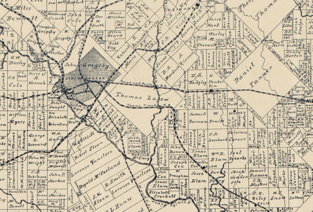 Official Map of Dallas County - 1886 - Copano Bay Press