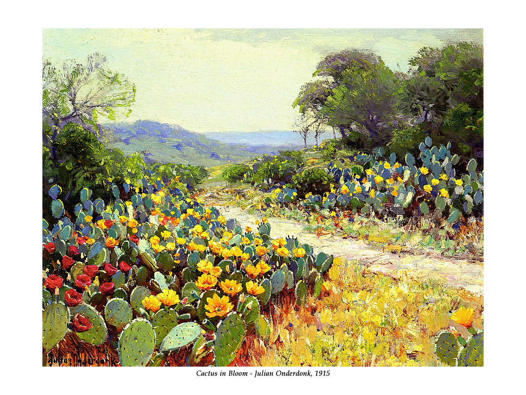 Onderdonk Bluebonnets & Cactus Bouquet - Two Limited Edition Prints - Copano Bay Press