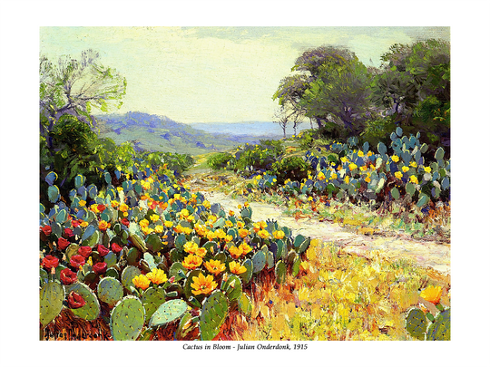 Onderdonk Bluebonnets & Cactus Bouquet - Two Limited Edition Prints - Copano Bay Press