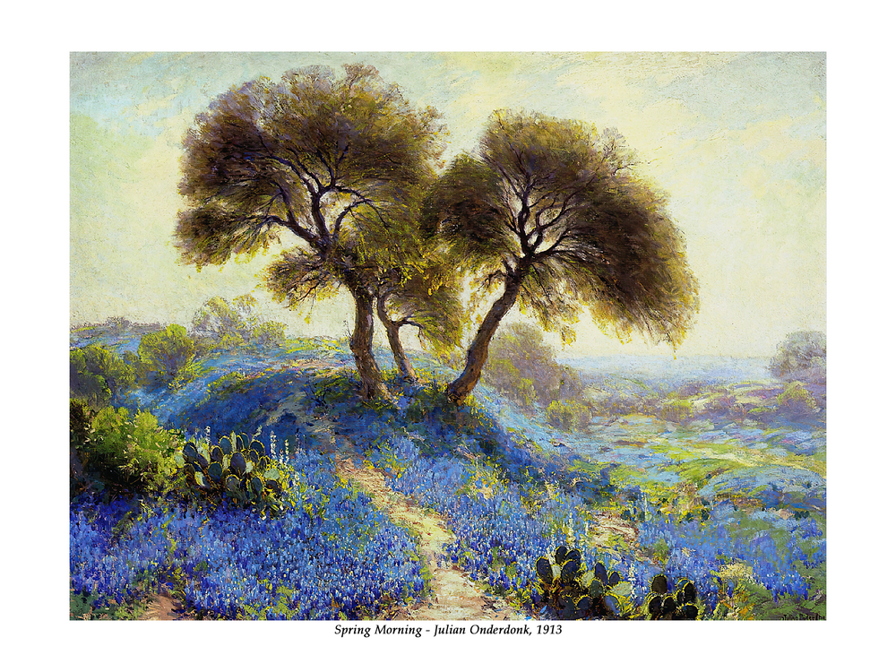 Onderdonk Bluebonnets & Cactus Bouquet - Two Limited Edition Prints - Copano Bay Press