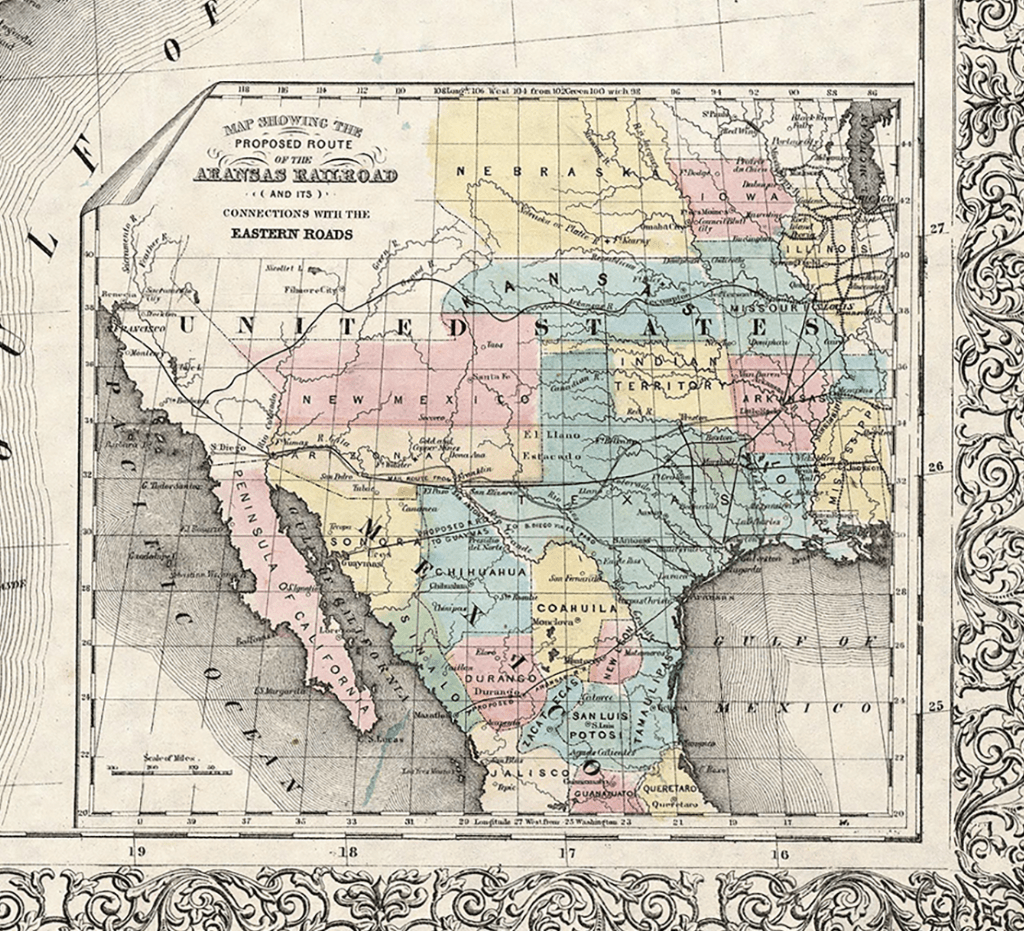 Richardson's Map of Texas - 1861 - Copano Bay Press