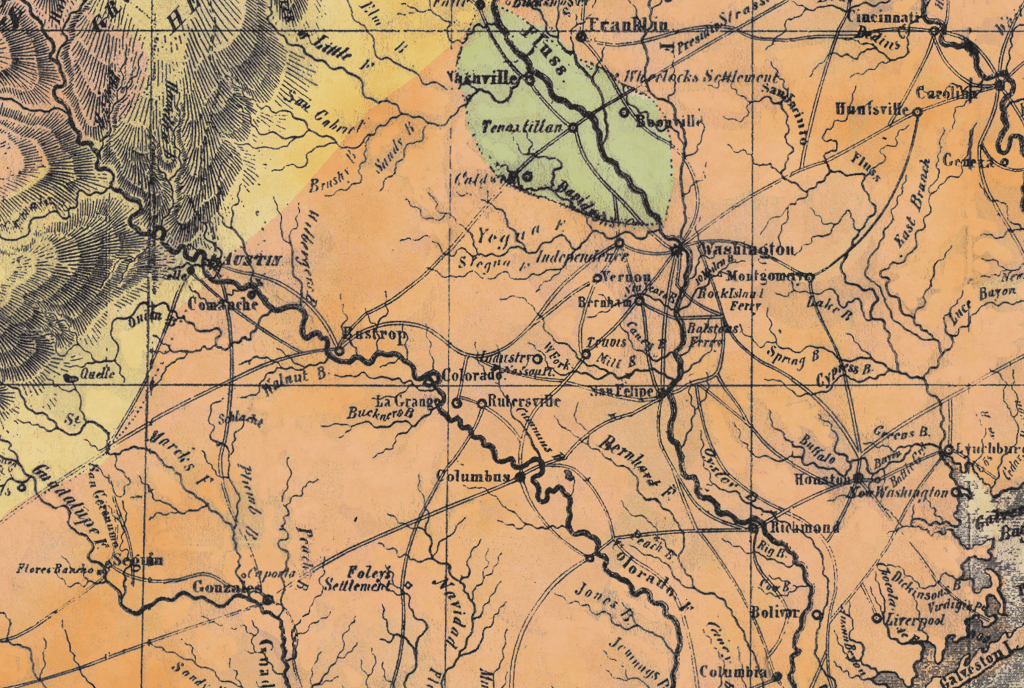 Roemer's Geological Map of Texas - 1849 - Copano Bay Press