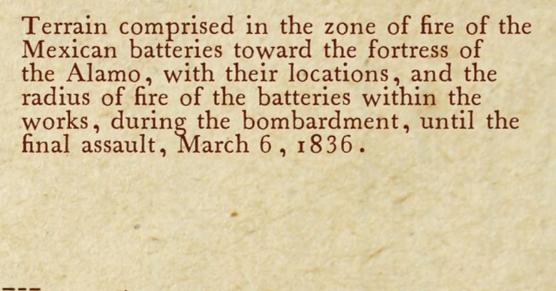 Siege of the Alamo Map by Col. Andrew Jackson Houston - Copano Bay Press