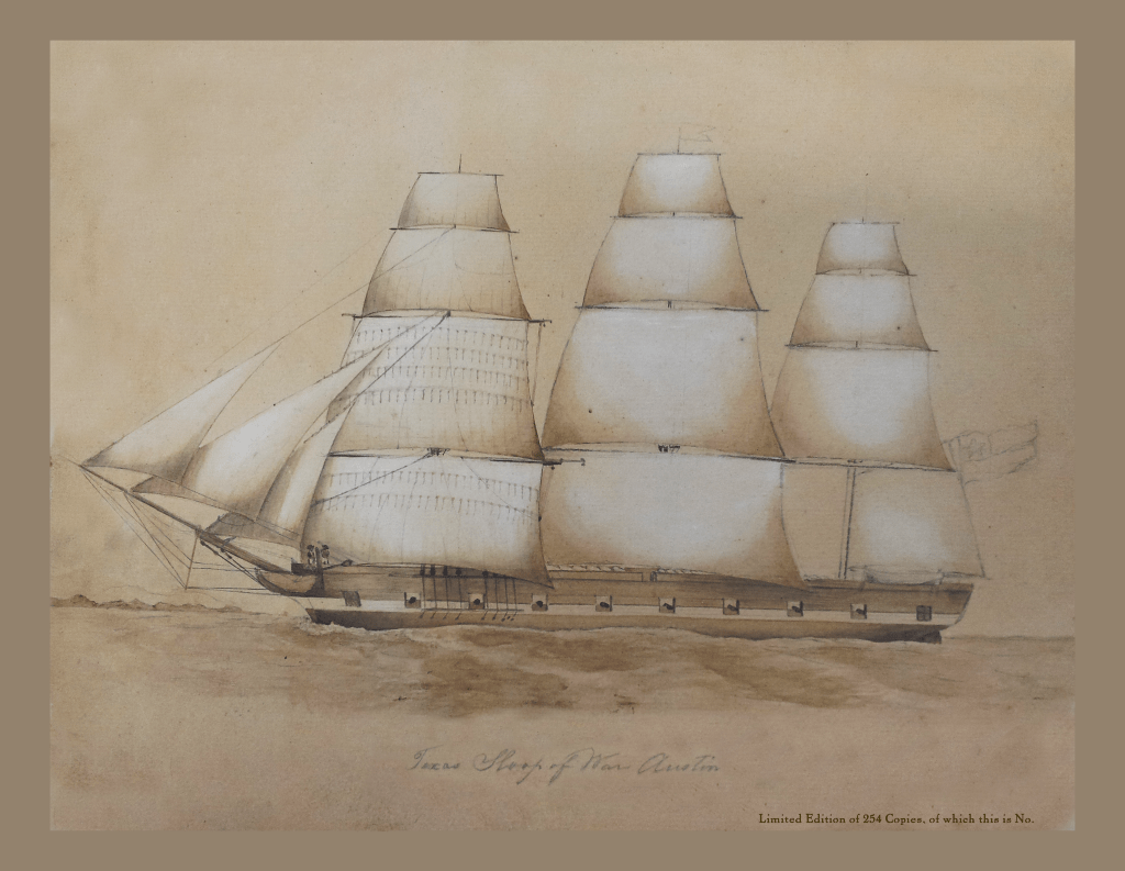 Sloop - of - war Austin - 1841 - Copano Bay Press