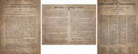 Texas Declaration of Independence, Travis' "Victory or Death" and "God & Texas" Letters (Trio of Fine Art Prints)