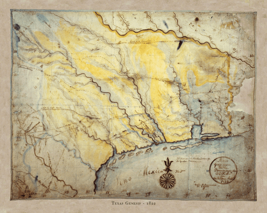 Texas Genesis - Stephen F. Austin's Map of 1822 - Copano Bay Press