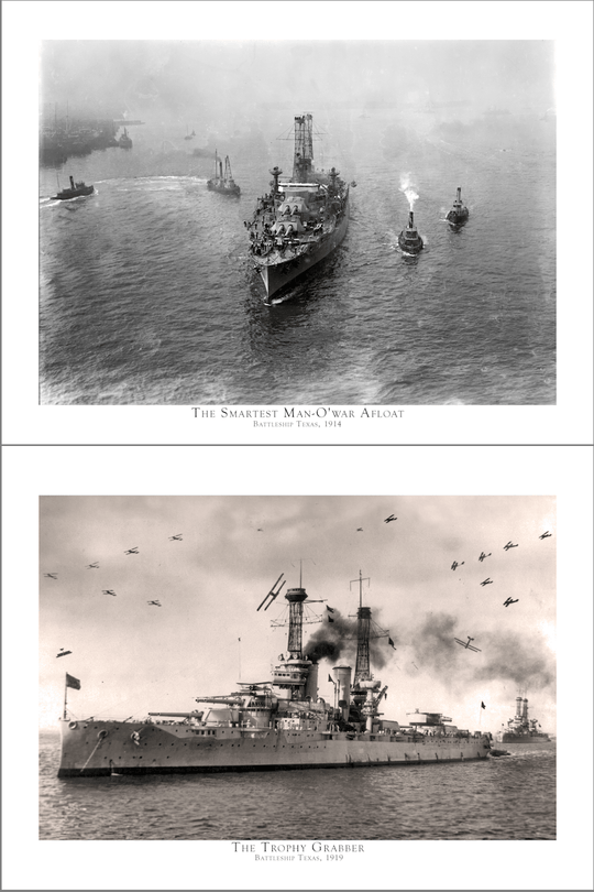 The Battleship Texas - Two Print Set - Limited Edition - Copano Bay Press