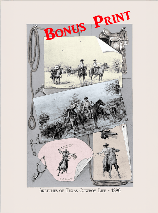 The Black Bean Episode - Remington, Limited Edition Fine Art Print + A Cowboy Bonus - Copano Bay Press
