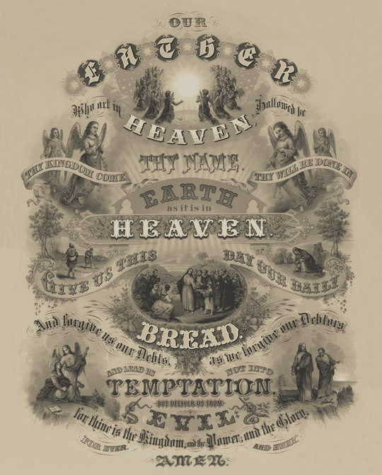 The Lord's Prayer - Nineteenth Century Print - Copano Bay Press