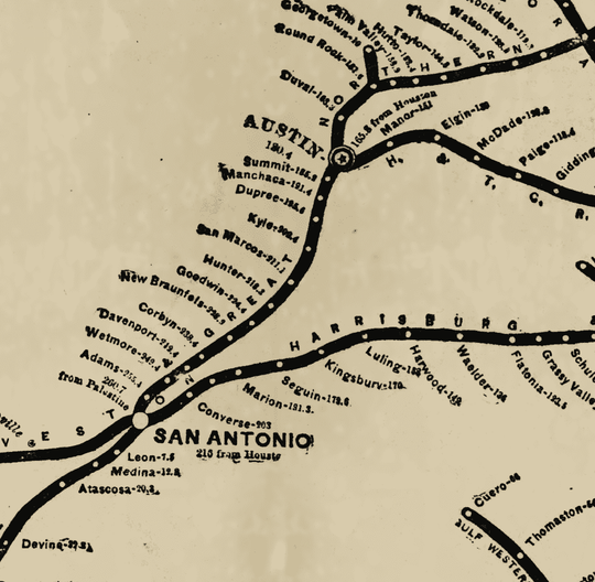 The Railroad System of Texas - 1881 - Copano Bay Press